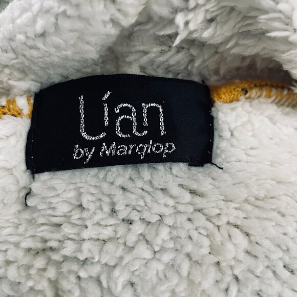 Lian Hooded Aztec Poncho Sherpa Lined Baja Blanket Unisex Boho Tribal - Picture 3 of 13